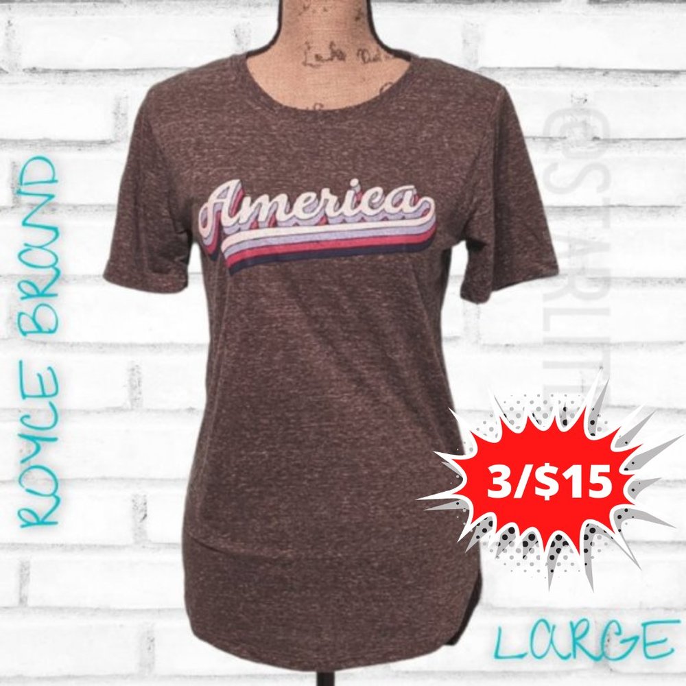 *PENDING* Royce Brand America Vintage Wash Hi-Low Tee Large